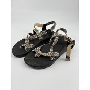 Chaco Z Cloud 2 Sandals Womens 10 Black Tan Geometric Strappy Toe Loop Hiking